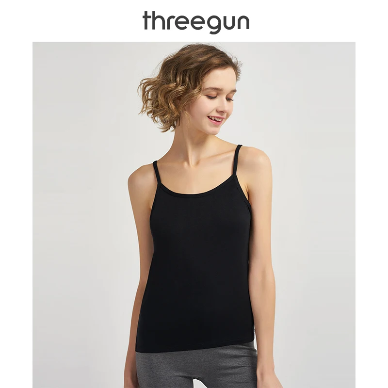 THREEGUN майка Для женщин пикантные вискоза Лифчики эластичного круто скольжения Классическое нижнее белье летний спортивный дна мягкий жилет женщина