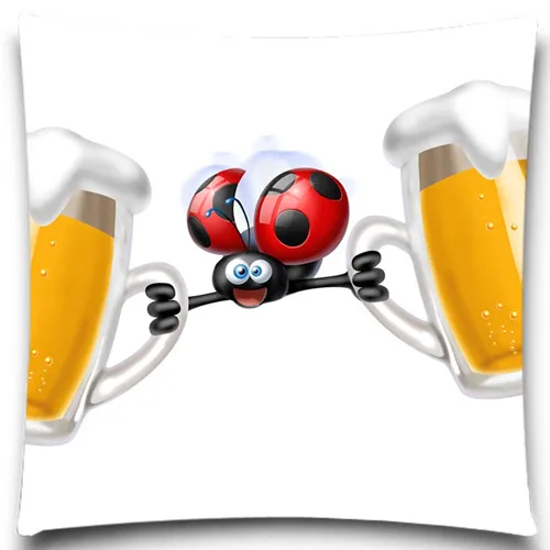 Квадратные наволочки в виде паука серые/красные/оранжевые насекомых синие и