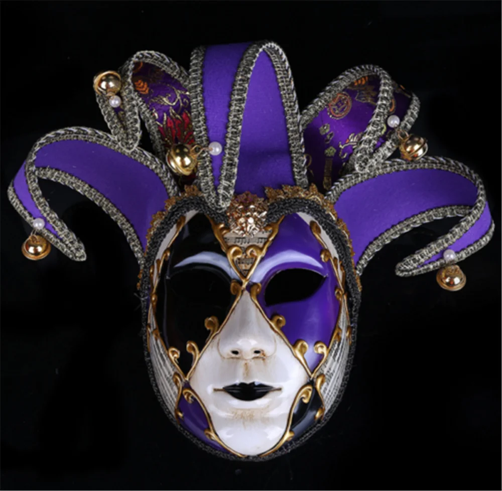 Анфас Венецианская Джокер Маскарадная маска Марди Гра унисекс косплей Хэллоуин реквизит
