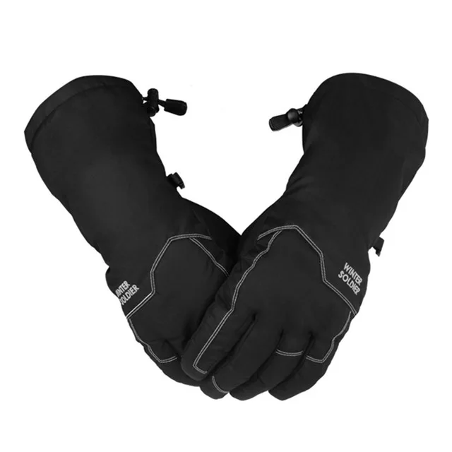 Finger glove Лыжные перчатки, удлиненные, противоскользящие, с сенсорным экраном, ветрозащитные, водонепроницаемые, дышащие, зимние, теплые, для сноуборда, туризма, велоспорта, спортивные перчатки - Цвет: Finger glove