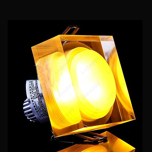1W/3W/5W/6W/7W LED Ceiling Lamp Dimmable/N Lighting Fixture Brick Crystal Down Light Acrylic Cabinet Living Room Exhibition Hall | Лампы и