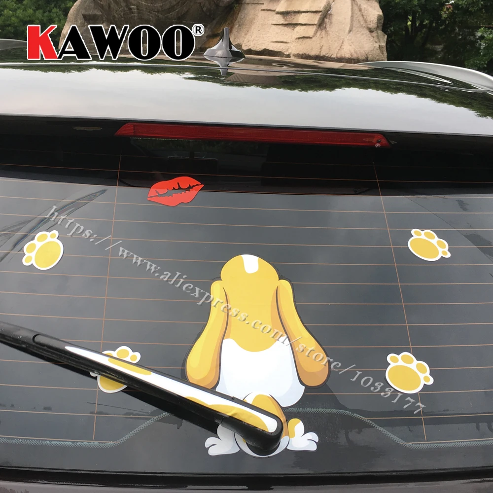 Автомобильные щетки KAWOO Styling Светоотражающие 3D наклейки в виде животных