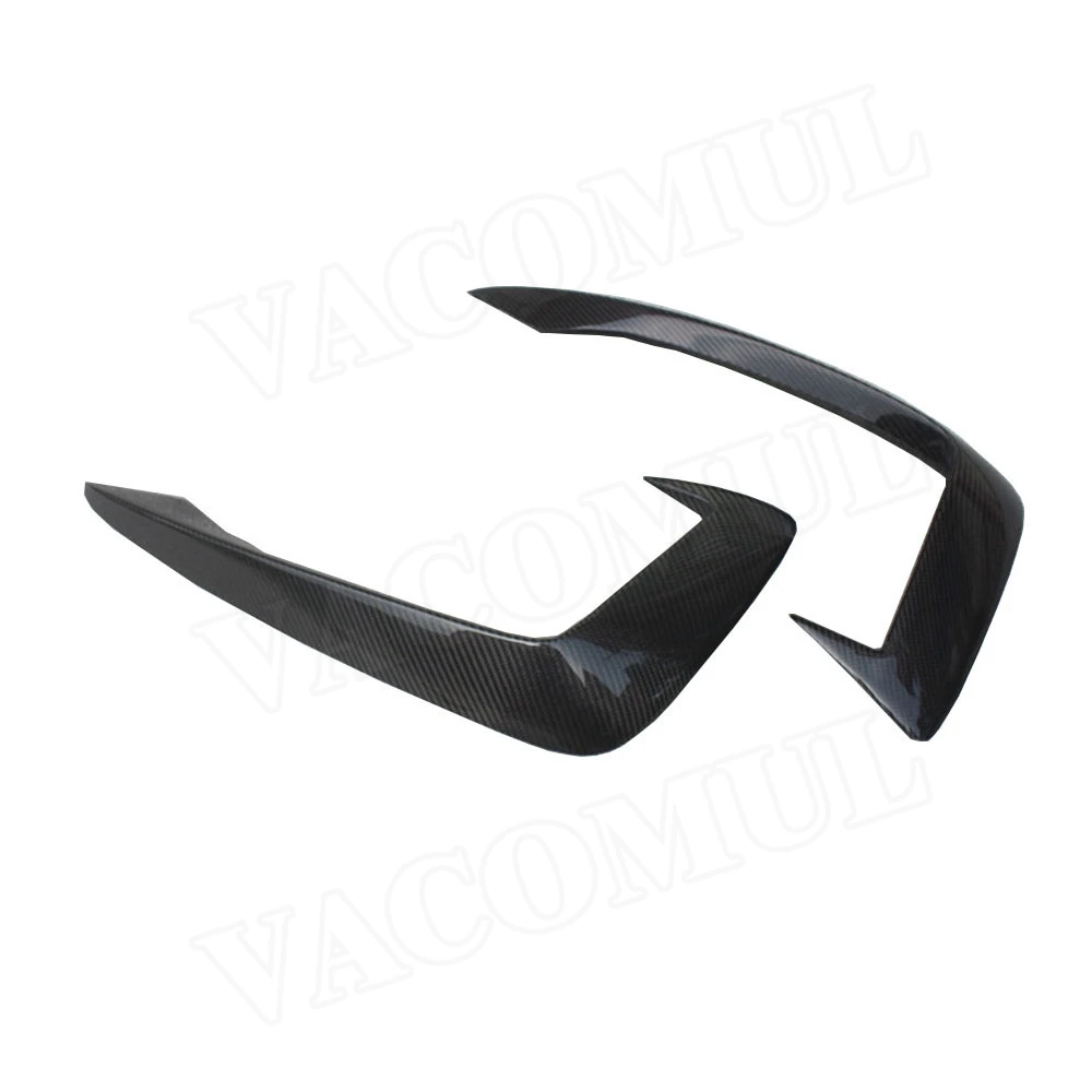 Углеродное волокно передний бампер противотуманная фара крышка для бровей
