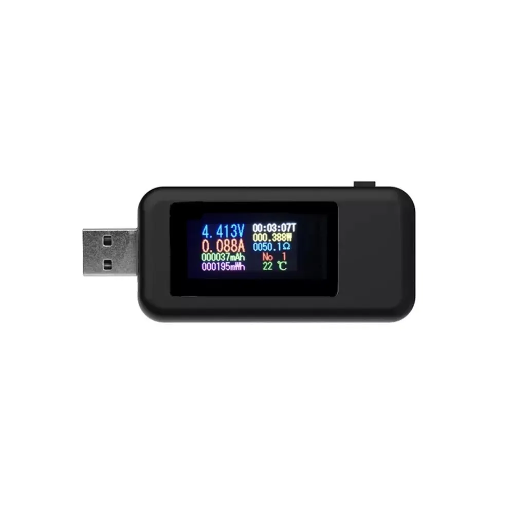 Цифровой вольтметр Амперметр Usb тестер термометр 10 в 1 измеритель мощности таймер