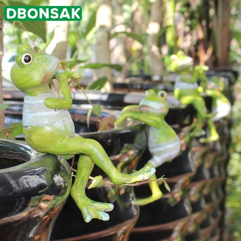 2/4 шт. креативные подвесные декоративные лягушки бонсай для скалолазания садовый