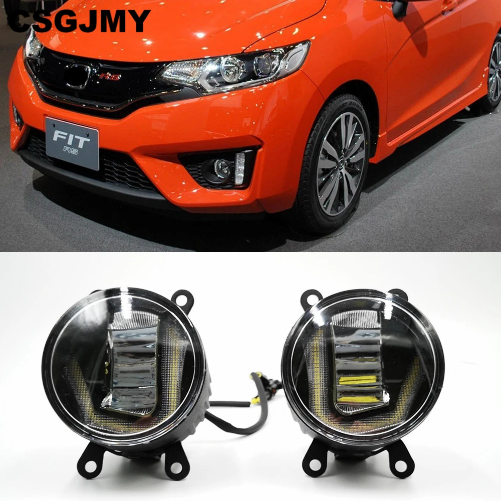 3 в 1 функции светодиодный задний фонарь для Honda Jazz Fit 2014 2015 2016 2017 DRL Дневной