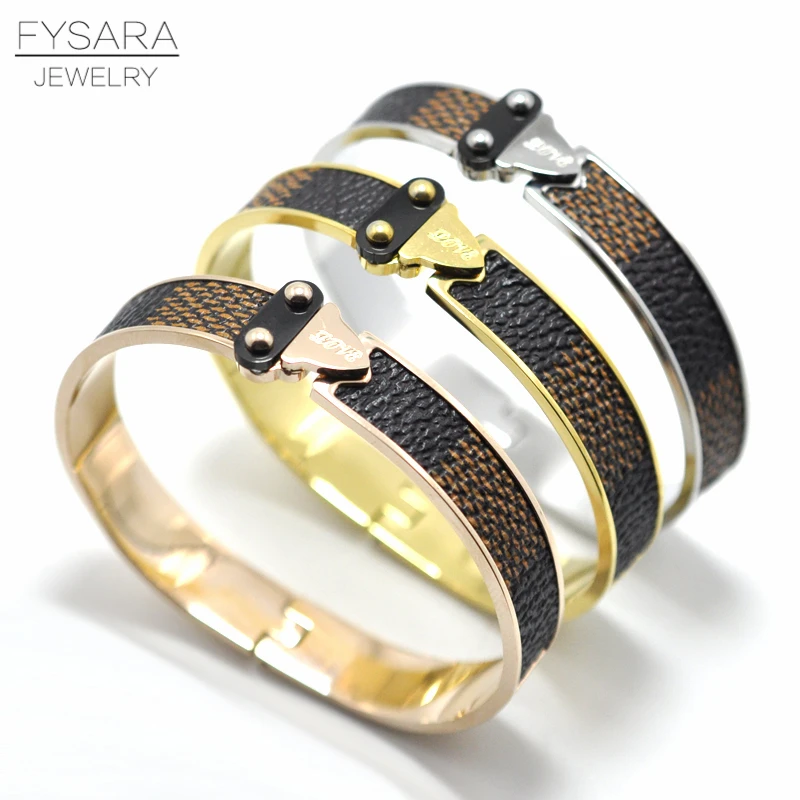 FYSARA, модное ювелирное изделие, браслет для влюбленных пар, нержавеющая сталь, золотой цвет, крест, винт, браслеты для мужчин и женщин, ювелирное изделие