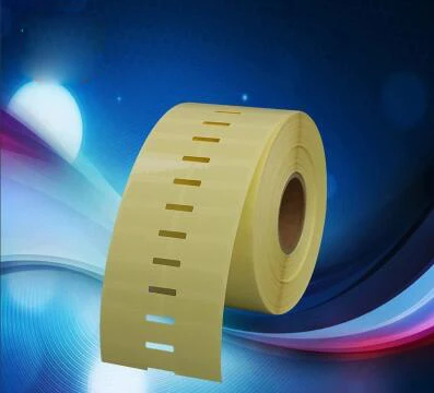 30 мм * 10 5000 шт прозрачный ПЭТ 50 # желтый самоклеющийся штрих-код принтер бумага