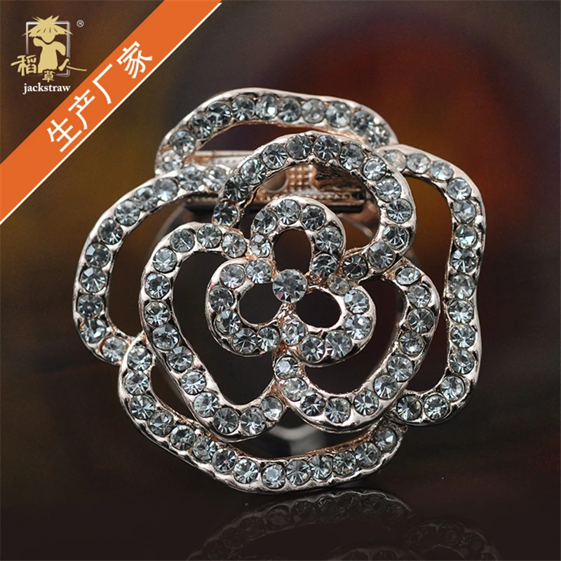 High Quality!Free Shipping!Dual Purpose Brooch Pin Slide Garment Pashmina Scarf Clip of scarf Wedding Shiny Rhinestone flower | Украшения и