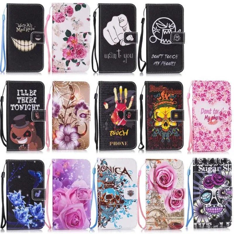 Кожаный чехол-бумажник с художественным узором для Samsung Galaxy S3 S4 S5 Neo S6 S7 Edge S8 S9 Plus