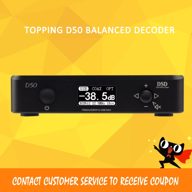 ЦАП долива d50S ЦАП usb оптический коаксиальный Мини HIFI аудио декодирование ES9038Q2M OPA1612 XMOS XU208 DSD512