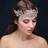 bridal wedding hair jewelry crystal bridal hair accessories frontlet teardrop head chain headband jewelry wedding tiara
