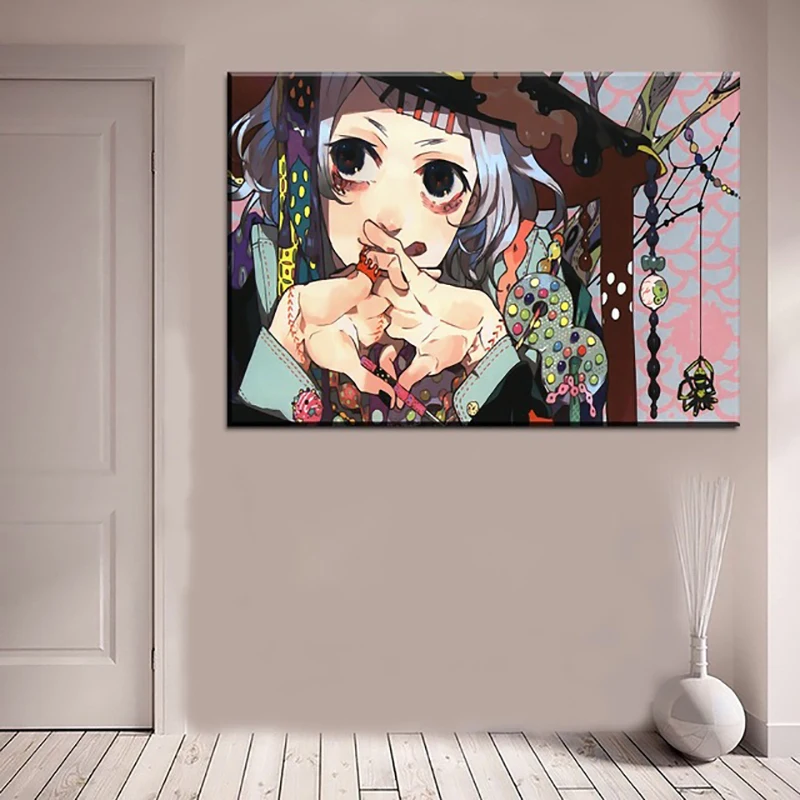 Принты для домашнего декора живопись 1 панель Tokyo Ghoul картинки аниме настенная