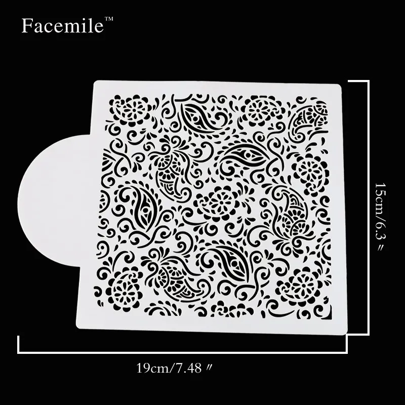 Facemile 15x19 см Торт plastic пластиковые розы печенье Airbrushin трафарет для украшения торта