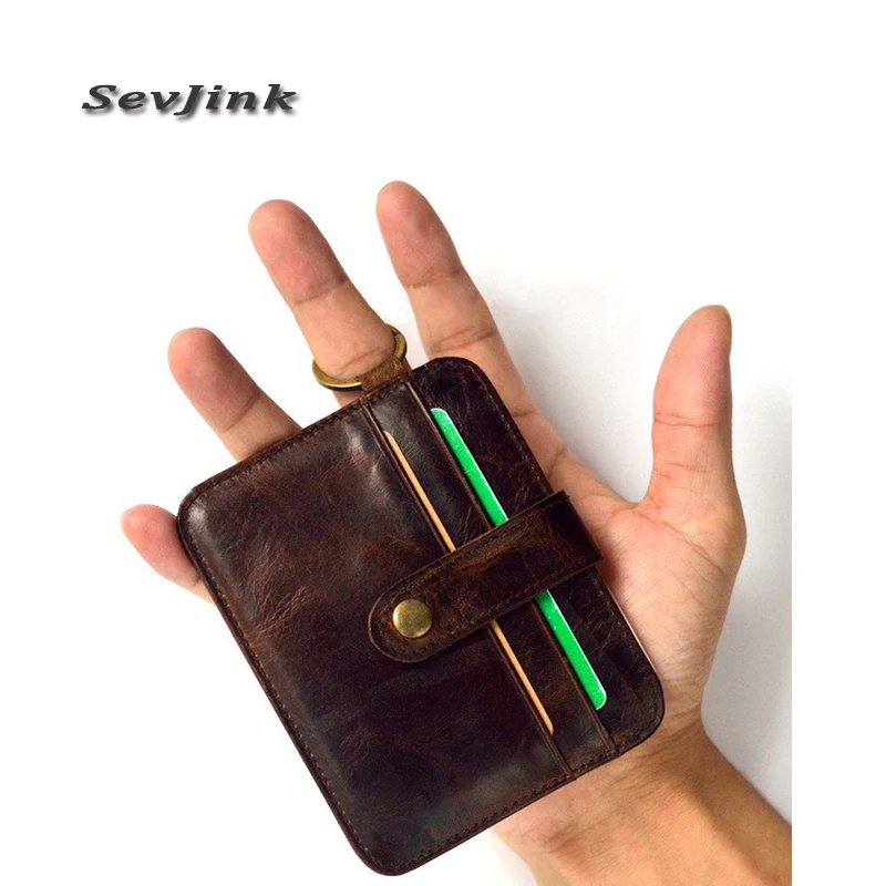 Мини кошельки с застежкой маленький кошелек 100% натуральная кожа мужской