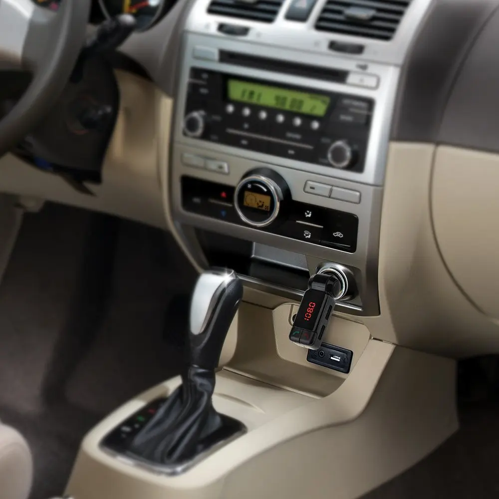 VicTsing FM Transmitter Bluetooth Car Kit with Dual USB Charger Hands-Free Calling Wireless In-Car MP3 Player | Автомобили и