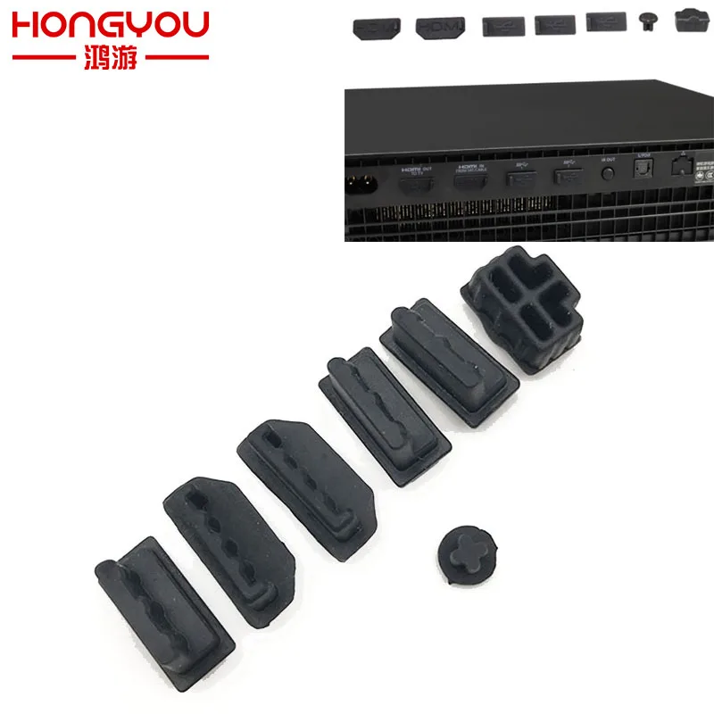 Пылезащитная заглушка USB HDMI-comp для игровой консоли Xbox One X силиконовая крышка
