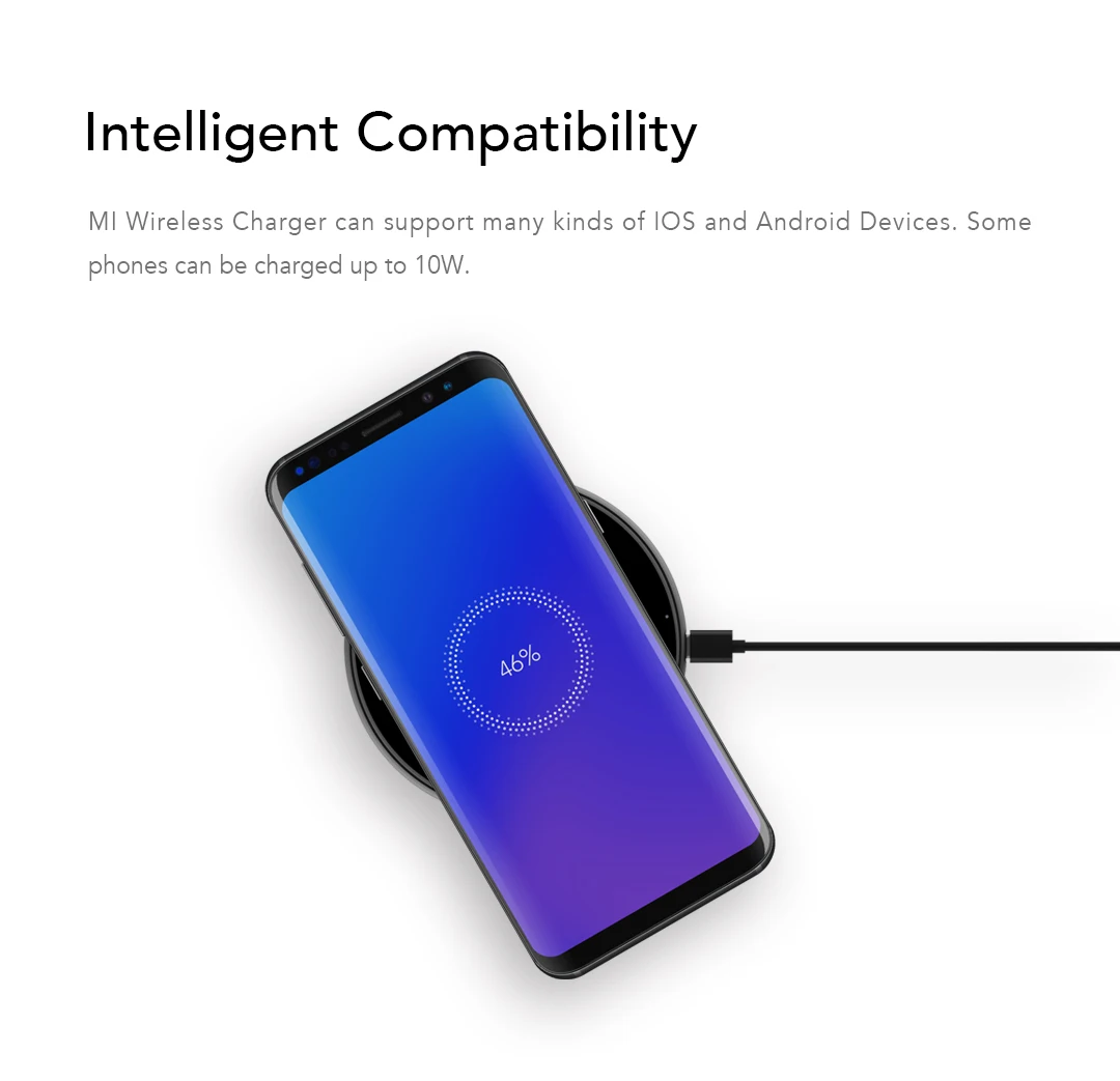 ZMI WTX10 LevPower X Qi-сертифицированный 7,5 Вт Беспроводное зарядное устройство Iphone 10 Вт Зарядка для samsung iPhone+ iPad для Mi