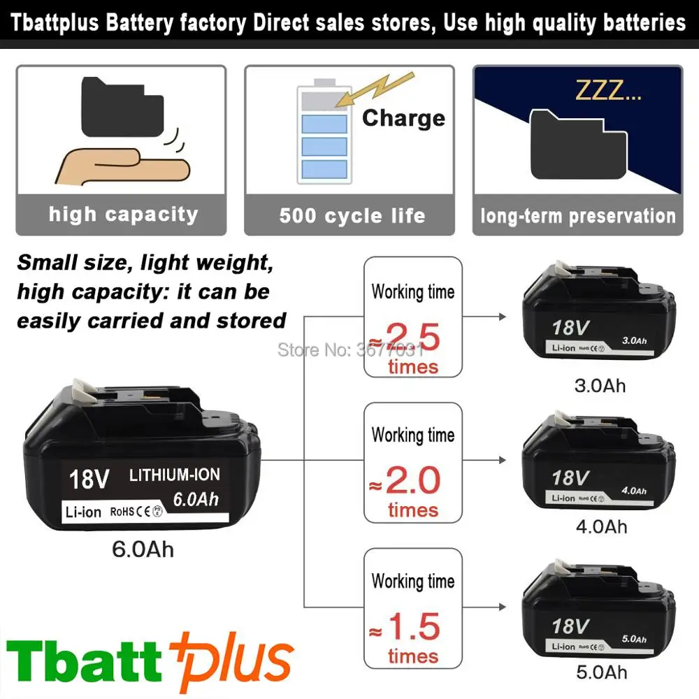 BL1860B для Makita 18 В LXT литий-ионный Батарея 6.0Ah BL1830 BL1840 BL1850 | Электроника