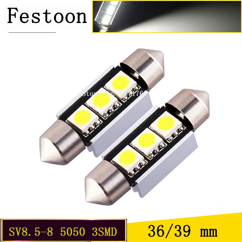 1 шт. Автомобильный светодиодный гирлянда/купол 36/39 мм 5050 3 SMD белый/красный 12 В C5W
