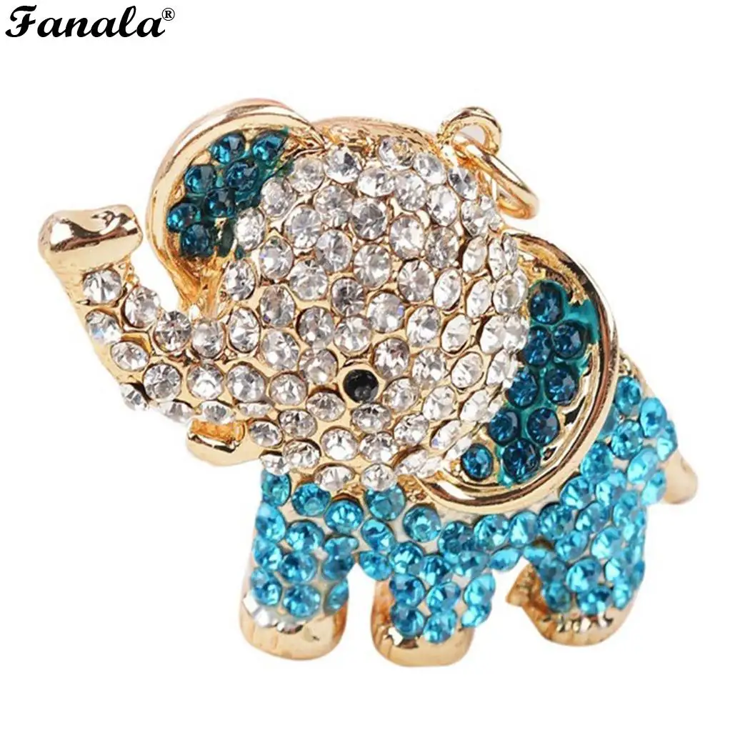 Брелок сумка со стразами ключ 3D брелок слон Кольцо Подвеска Сплав Аксессуары |