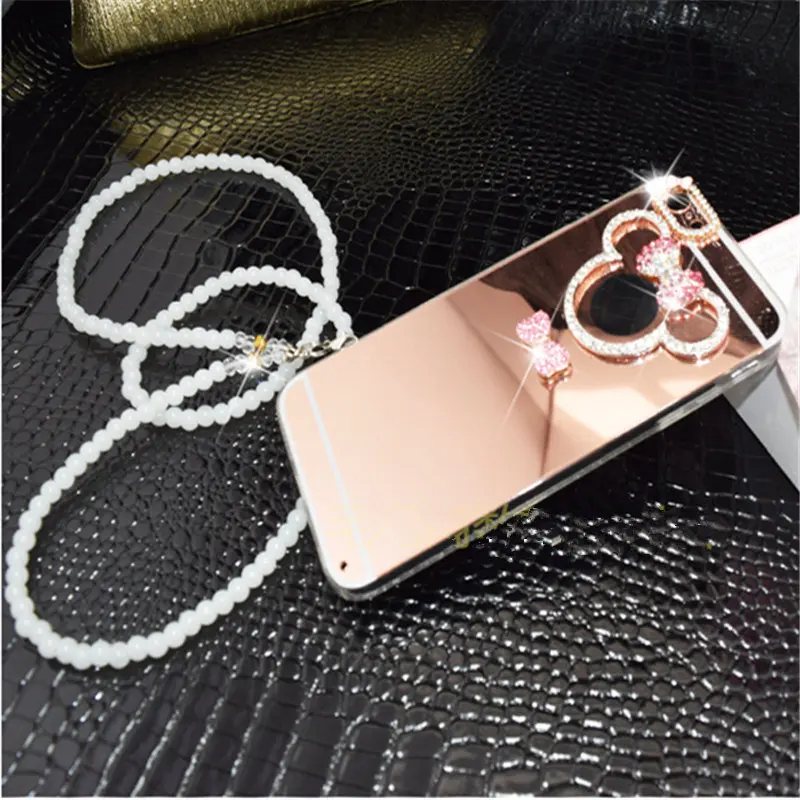 Для iPhone 6 S 7 8 Plus X модная симпатичная мягкая зеркальная задняя крышка с
