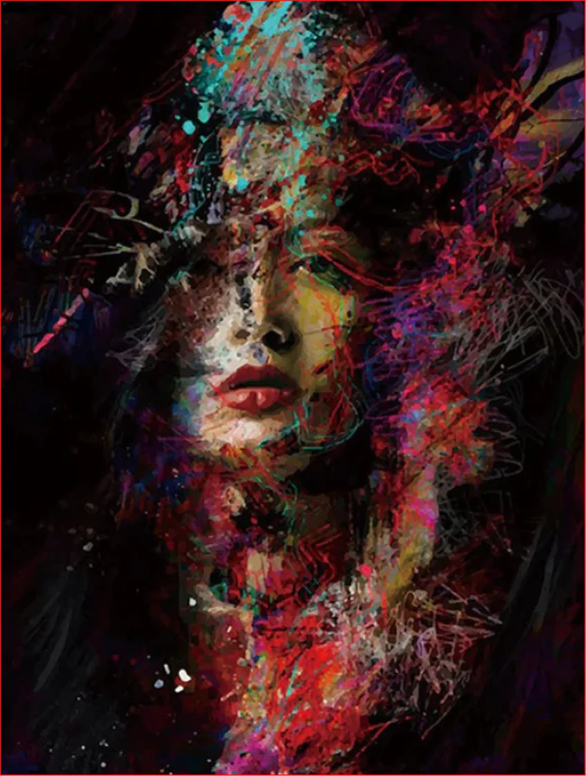 DIY Digital Painting By Numbers Package Painted woman Coloring Wall Art Picture Gift frameless | Дом и сад