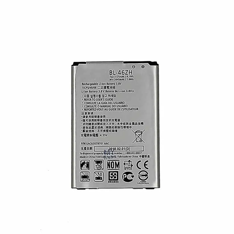 Для LG K7 K8 Tribute 5 BL-46ZH AS330 K332 K350N K371 K373 K8V K89 LS675 M1 M1V MS330 US375 X210 литий-ионный аккумулятор