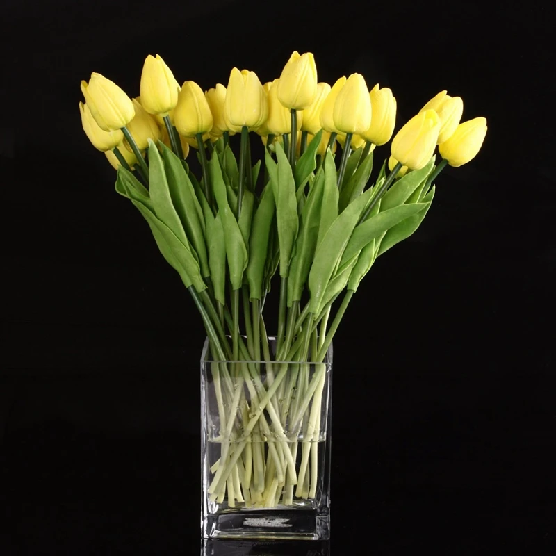 

20pcs Tulip Flower Latex Real Touch For Wedding Decor Flower Best Quality KC453