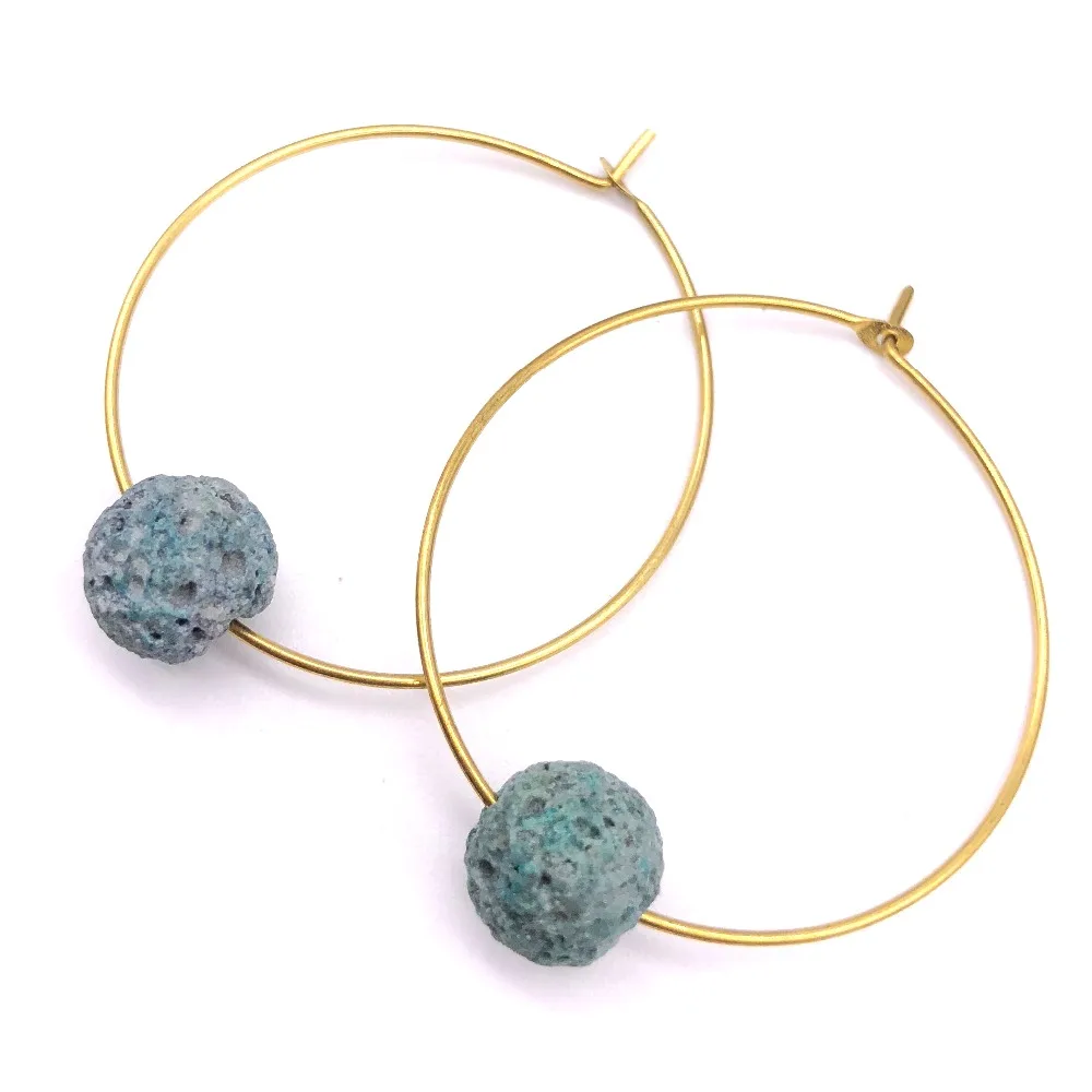 Красочные Lava Stone Bohemia Boho серьги-кольца Bohemia Boho женские Эффектные серьги-кольца XEEWOOX дизайн Новые Вечерние подарки