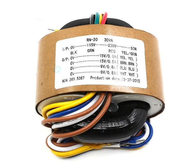 30 ВА Чистая медь R core трансформатор мощности Вт 15 в x2 + 9 В X2 Hi Fi аудио