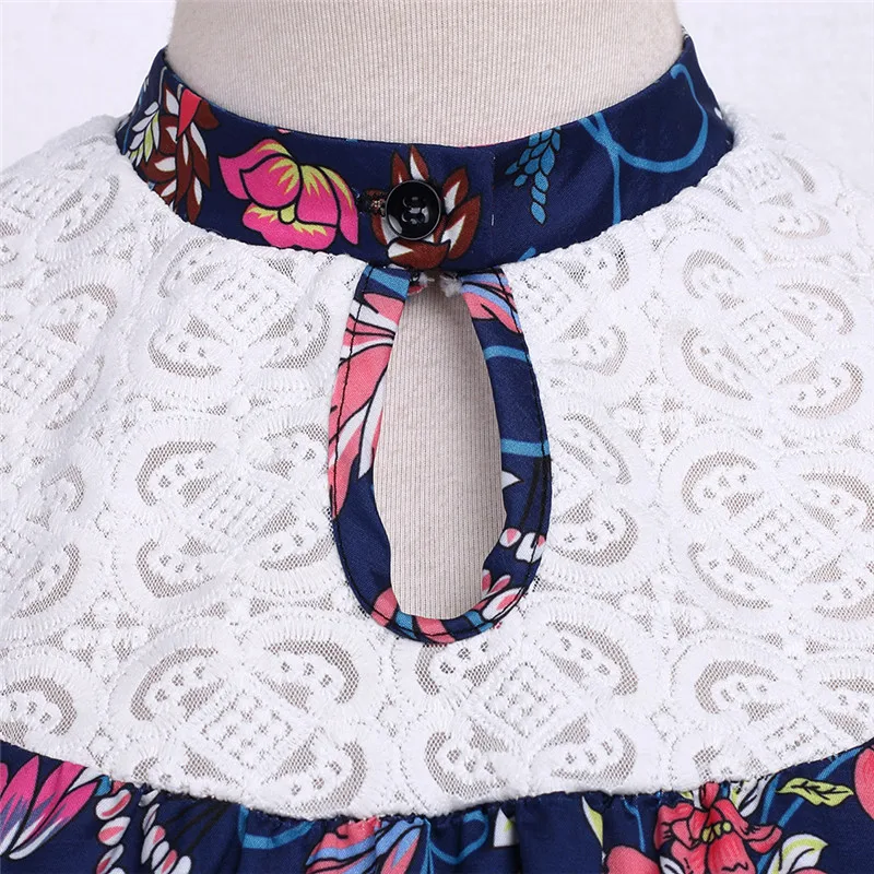 Ретро платье с цветочным узором новые летние женские праздничные Мини кружевные