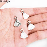 nostalgia 10pcs princess dress charms for girls jewelry kids small pendant 2013mm