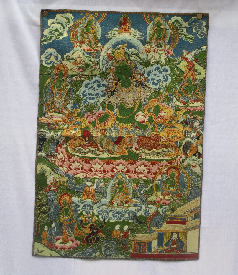 Коллекционные традиционные Тибетский буддизм в Непале Thangka большой размер