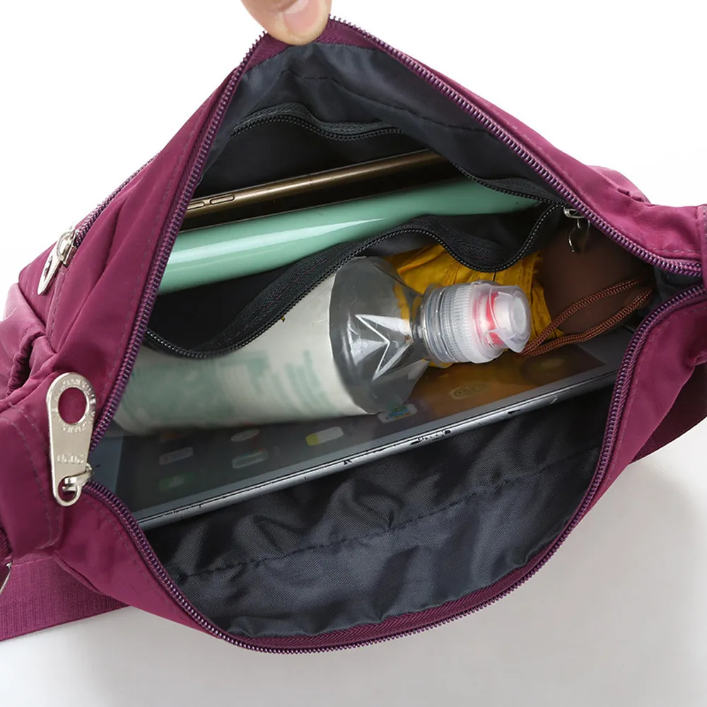 

Women Fashion Solid Color Zipper Waterproof Nylon Shoulder Bag Crossbody Bag Bolsa feminina Dropship Hot 2019 Hot Selling#40