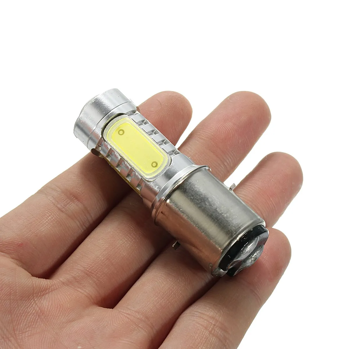 Мотоциклетная фара BA20D H16 4 COB Светодиодный белый лампочка для мотоцикл велосипед мопед Скутер ATV противотуманных фар