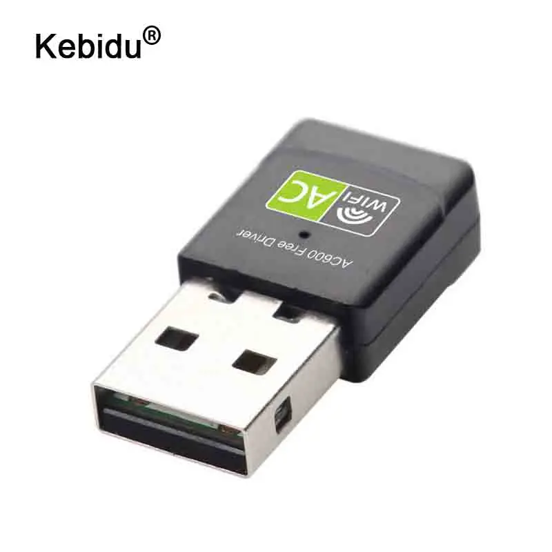 

Kebidu 2,4 + 5 ГГц мини беспроводной USB Wi-Fi адаптер Бесплатный приемник драйвера 600 Мбит/с USB Wi-Fi адаптер переменного тока сетевая карта для ноутбук...
