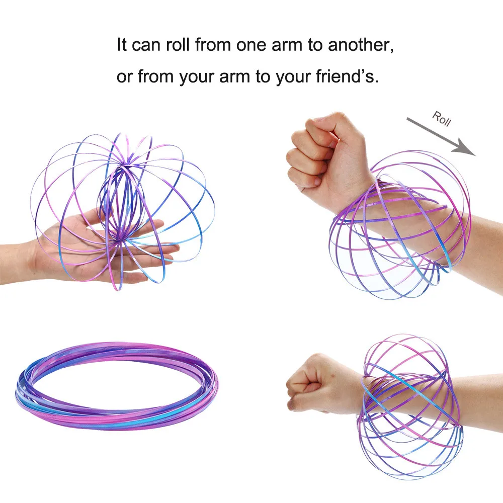 Изысканная забавная волшебная игрушка Flow rings Energy Kinetic Весенняя игрушка сенсорная Интерактивная Новинка крутые игрушки для детей антистресс детская игрушка
