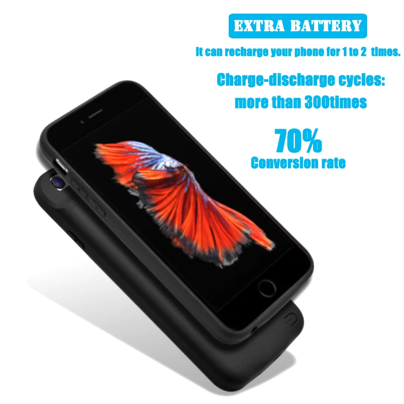 Чехлы для зарядного устройства для iPhone 6 6s 7 8 Plus 3000/4200 мАч чехол для банка питания ультра тонкий внешний пакет резервного копирования зарядное устройство чехол