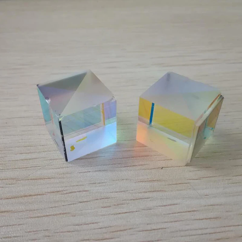 2x2,1x2,15 см Обучающие призмы дефектная крестообразная дихроичная X-кубическая Призма RGB комбинированное декоративное стекло