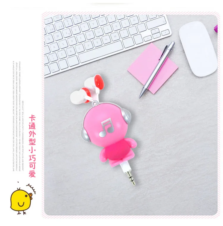 Мультяшный наушник 3 5 мм наушники вкладыши стерео с микрофоном футляр для