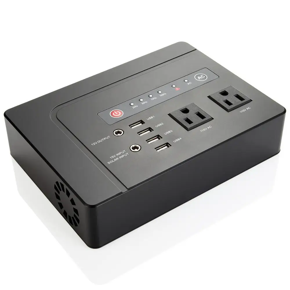 Портативный внешний аккумулятор 110V 220V литиевая батарея блок питания с выходом переменного тока солнечный генератор - Цвет: 110V US PLUG