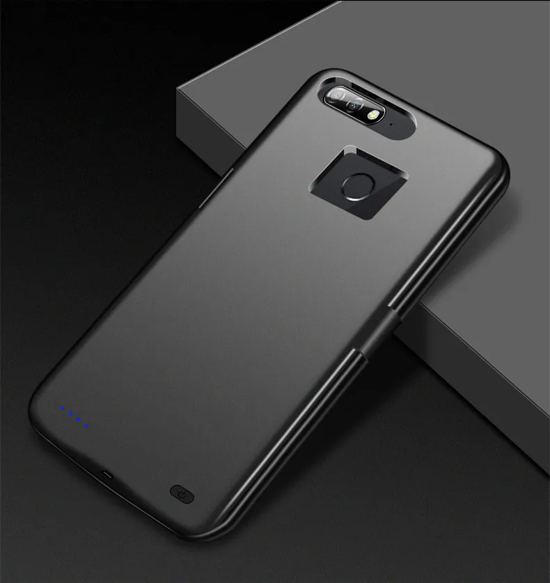 Black Для huawei Honor 7A Pro Чехлы для зарядки аккумуляторов 6800 мАч ультра тонкий резервный банк питания зарядная Крышка для Honor 7A Pro Чехол для питания - Цвет: Black