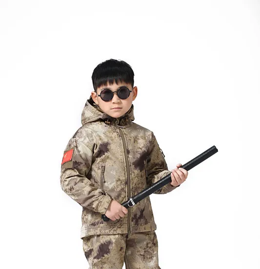 Yellow camouflage Осенне-зимняя новая мягкая детская куртка в виде ракушки походный кемпинг, катание на лыжах, теплая ветронепроницаемая Водонепроницаемая тренировочная верхняя одежда - Цвет: Yellow camouflage