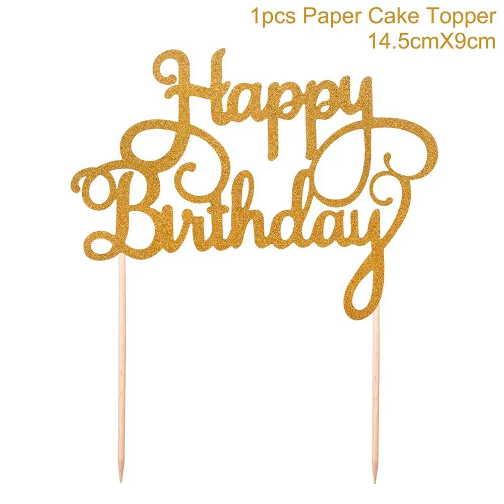 HB cake topper День рождения одноразовая посуда набор Единорог вечерние украшения пластина Бумага Полотенца одноразовая посуда для вечерние Единорог вечерние поставки - Цвет: HB cake topper