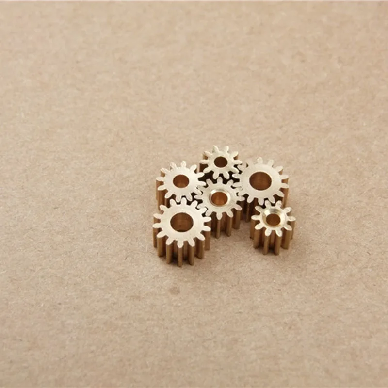 3 шт./лот латунная шестерня вал двигателя 12 зуб 2 мм металлические игрушки коробка