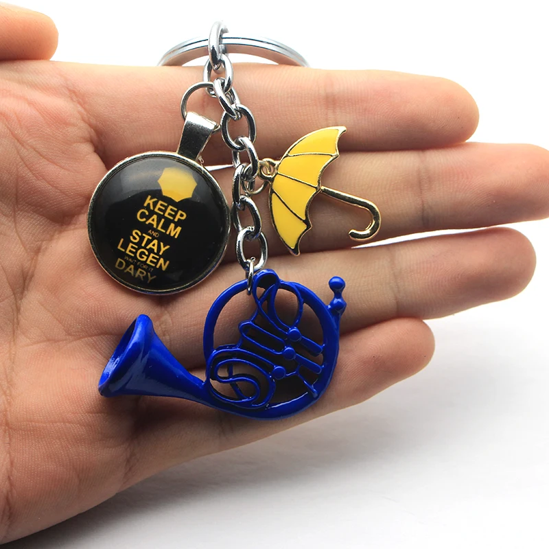 HIMYM How I Met Your Mother Yellow Umbrella Mother Blue French Horn Keychain (1pc) image 3