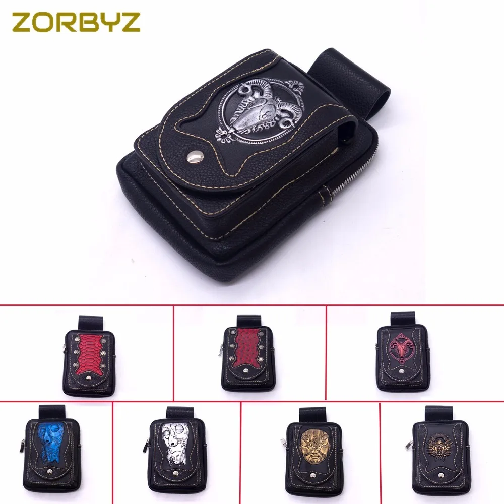 ZORBYZ мотоциклетная сумка с ремнем из искусственной кожи поясная кобура сумочка