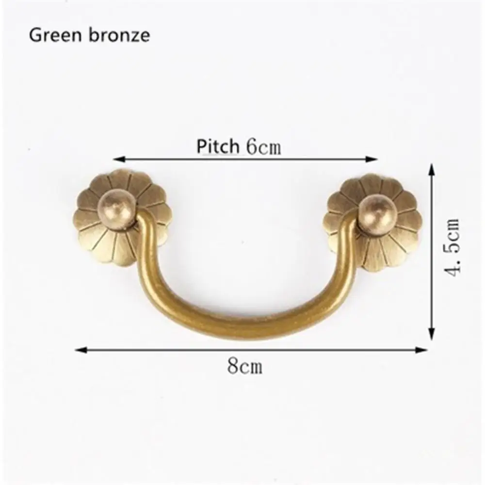 Китайская антикварная ручка ящика из чистой меди бронзовая шкафа мебель
