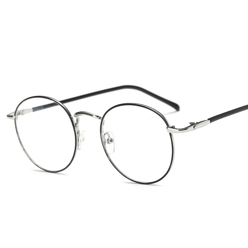 Круглые металлические очки NOSSA женские и мужские Модные оптические оправы для